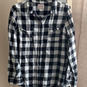 Buffalo plaid button up shirt